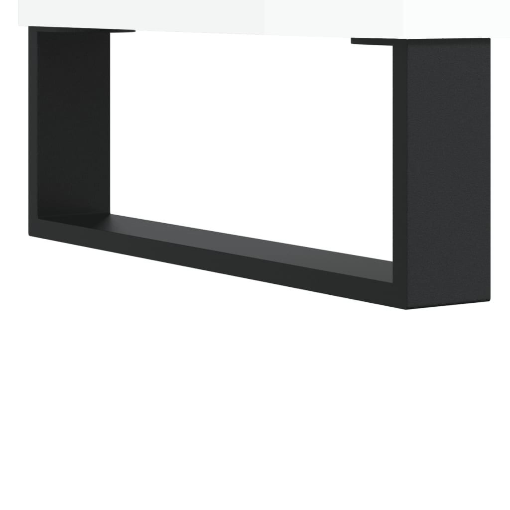 Tv-meubel 100x35x55 cm bewerkt hout hoogglans wit