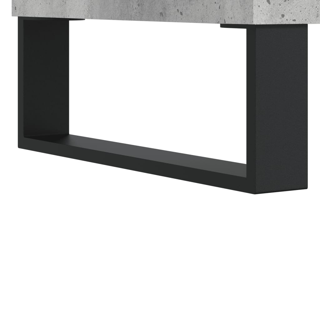 Tv-meubel 100x35x55 cm bewerkt hout betongrijs