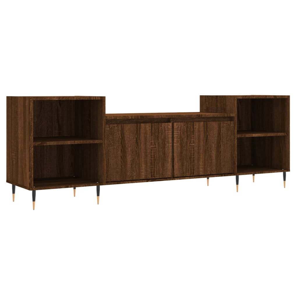 Tv-meubel 160x35x55 cm bewerkt hout bruin eikenkleur