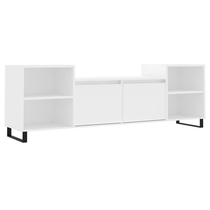 Tv-meubel 160x35x55 cm bewerkt hout wit