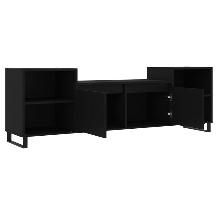 Tv-meubel 160x35x55 cm bewerkt hout zwart