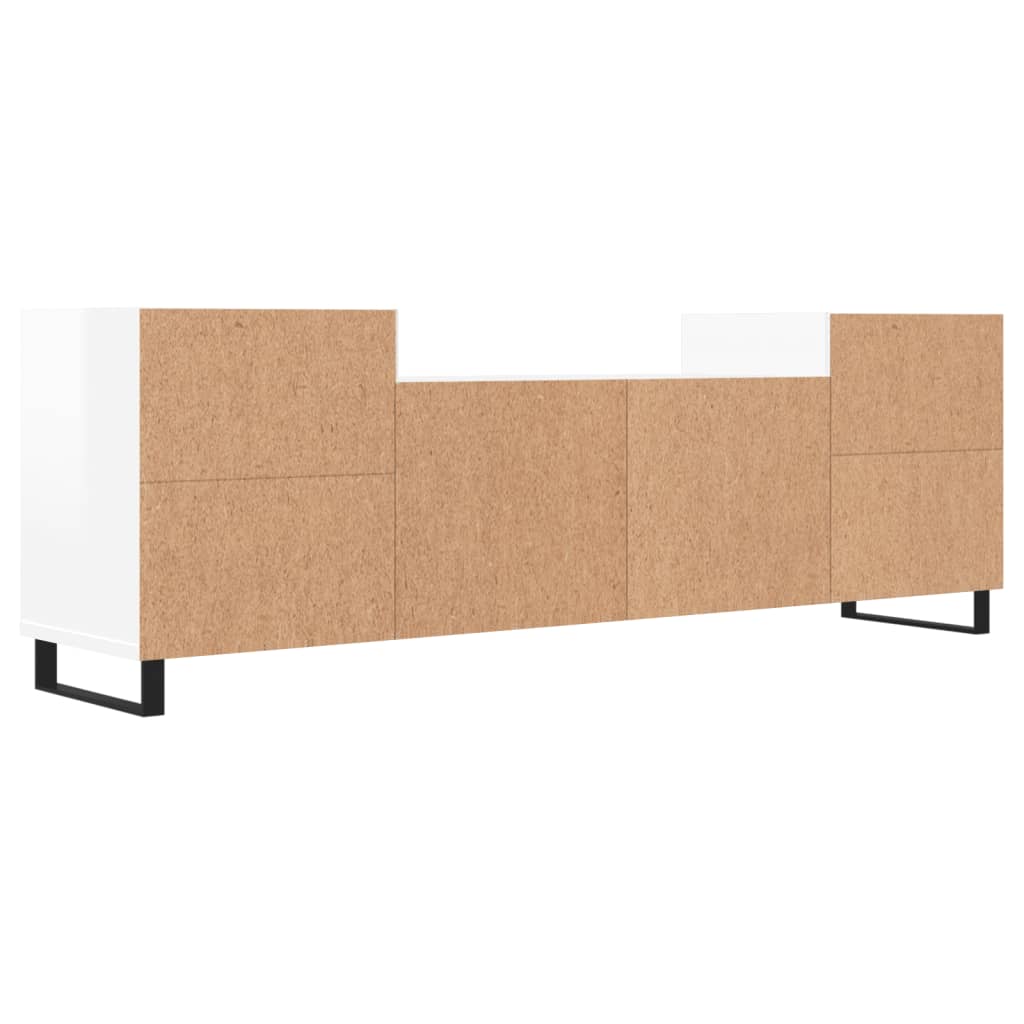 Tv-meubel 160x35x55 cm bewerkt hout hoogglans wit