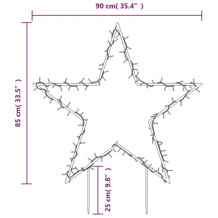 Kerstverlichting met ster 115 LED's 85 cm