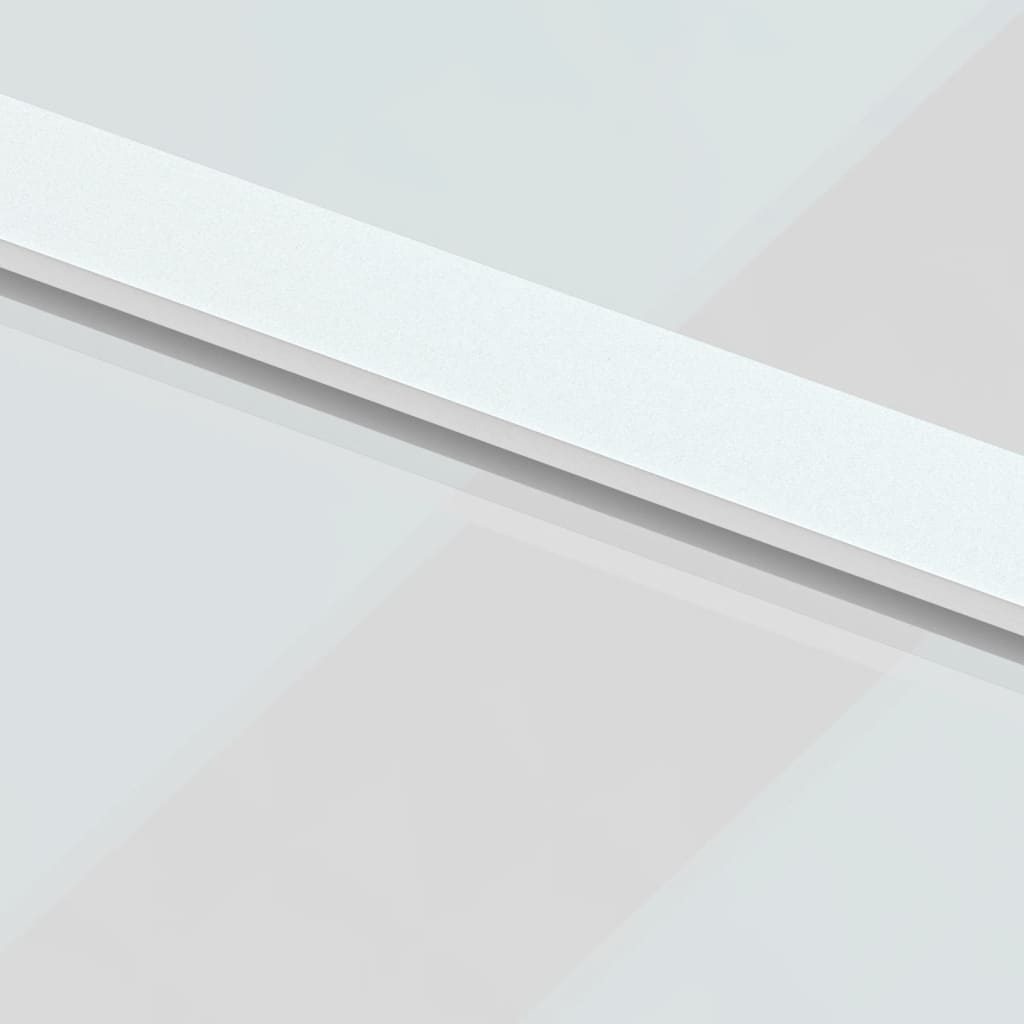 Schuifdeur 90x205 cm gehard glas en aluminium wit