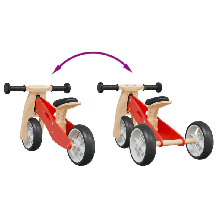 Loopfiets voor kinderen 2-in-1 rood