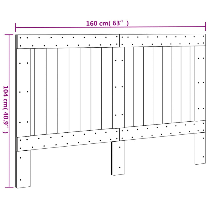 Hoofdbord 160x104 cm massief grenenhout