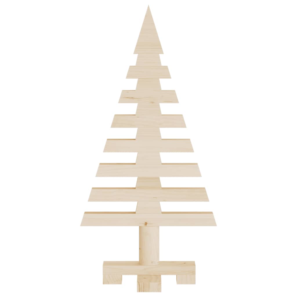 Kerstdecoratie kerstboom 60 cm massief grenenhout