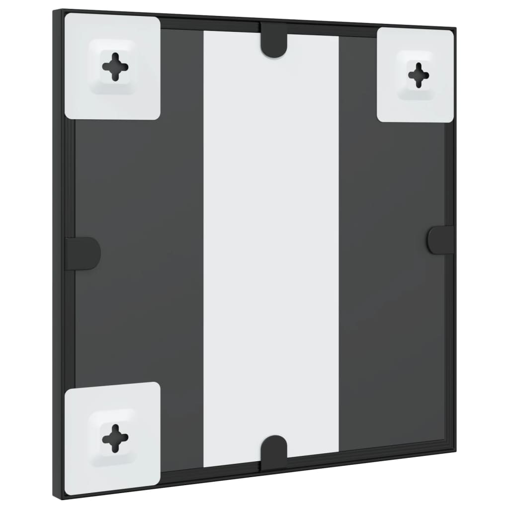 Wandspiegel vierkant 30x30 cm ijzer zwart