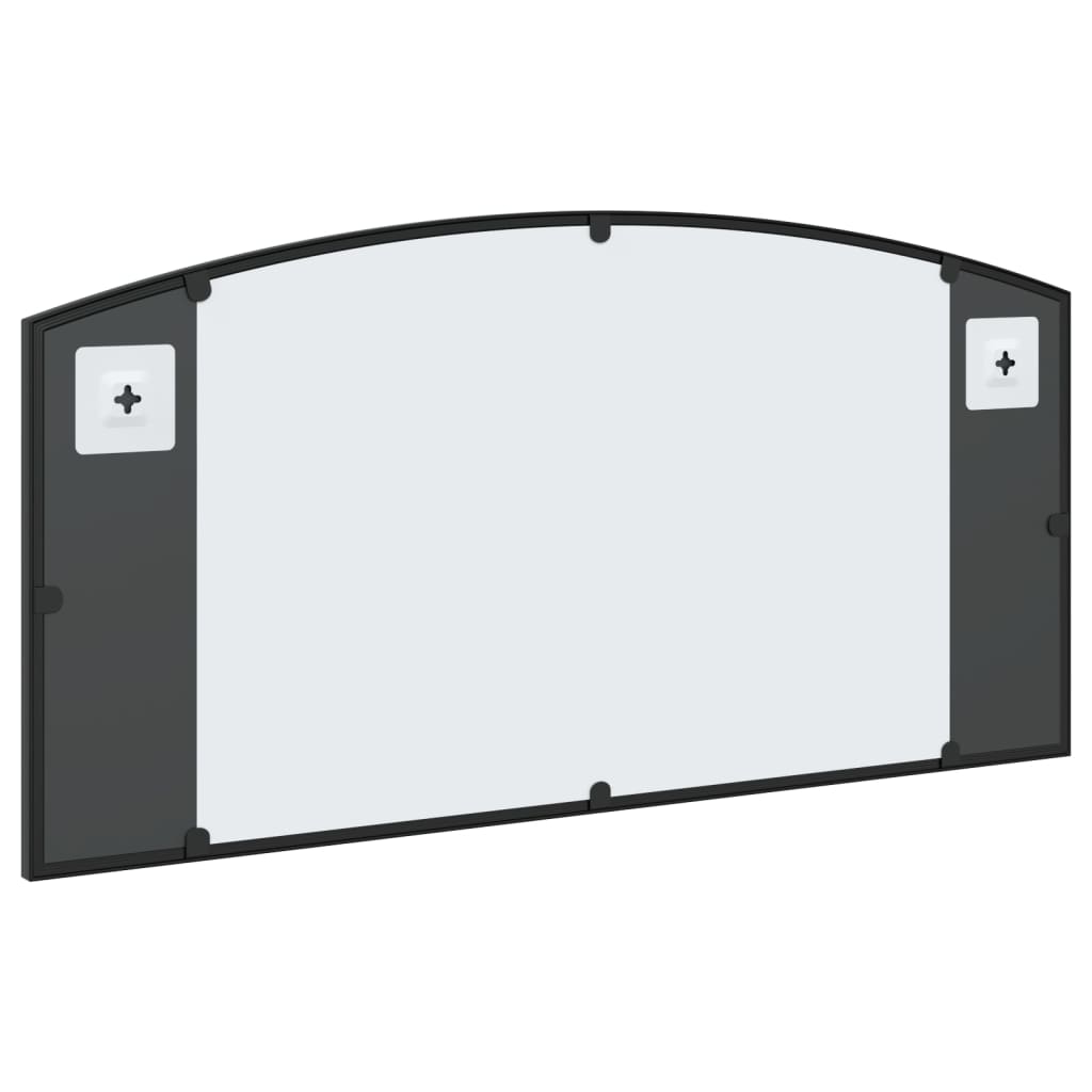 Wandspiegel boog 80x40 cm ijzer zwart