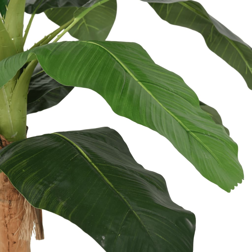 Kunstplant bananenboom 9 bladeren 120 cm groen