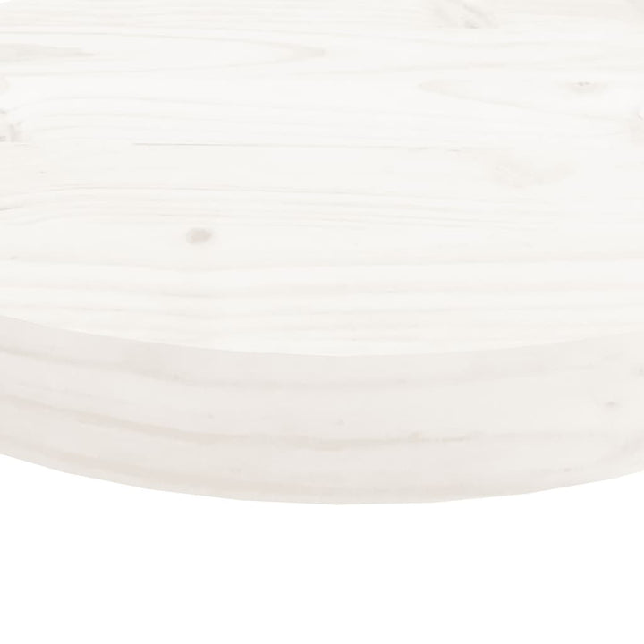Tafelblad rond ø30x3 cm massief grenenhout wit