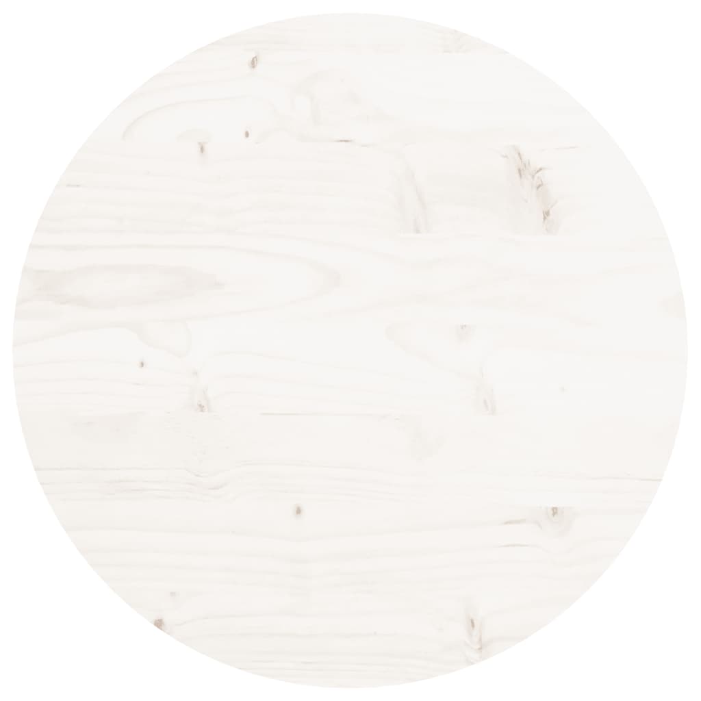 Tafelblad rond ø40x3 cm massief grenenhout wit