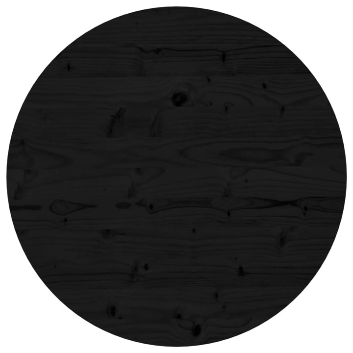 Tafelblad rond ø60x3 cm massief grenenhout zwart