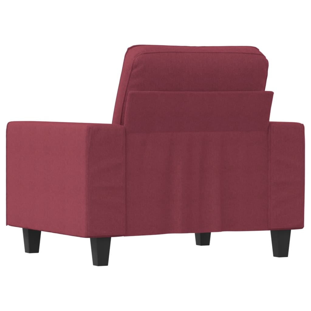 Fauteuil 60 cm stof wijnrood