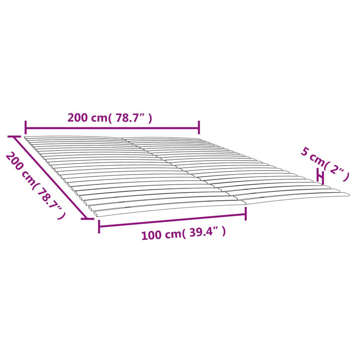 Lattenbodems 2 st met 48 latten 100x200 cm