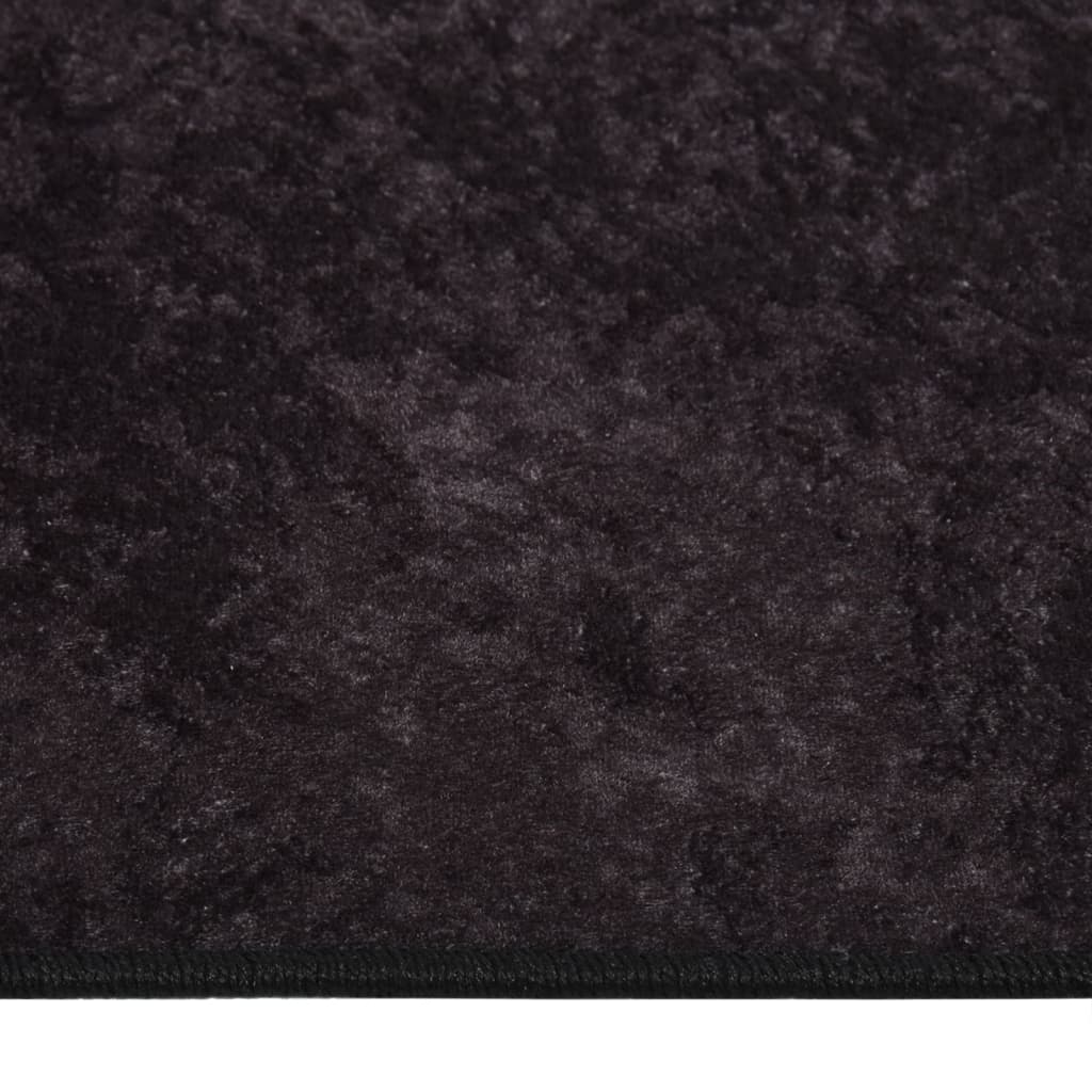 Vloerkleed wasbaar anti-slip 120x170 cm antracietkleurig