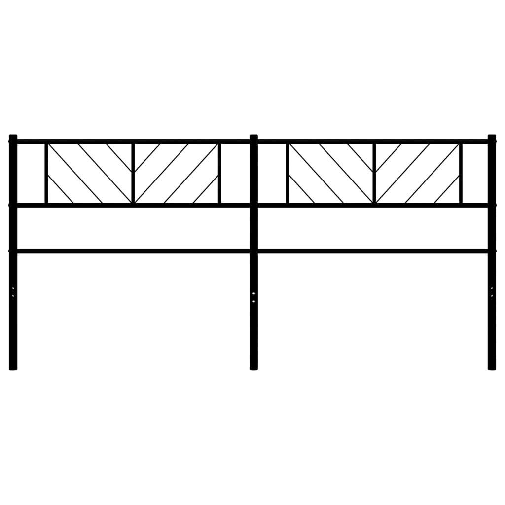 Hoofdbord 180 cm metaal zwart