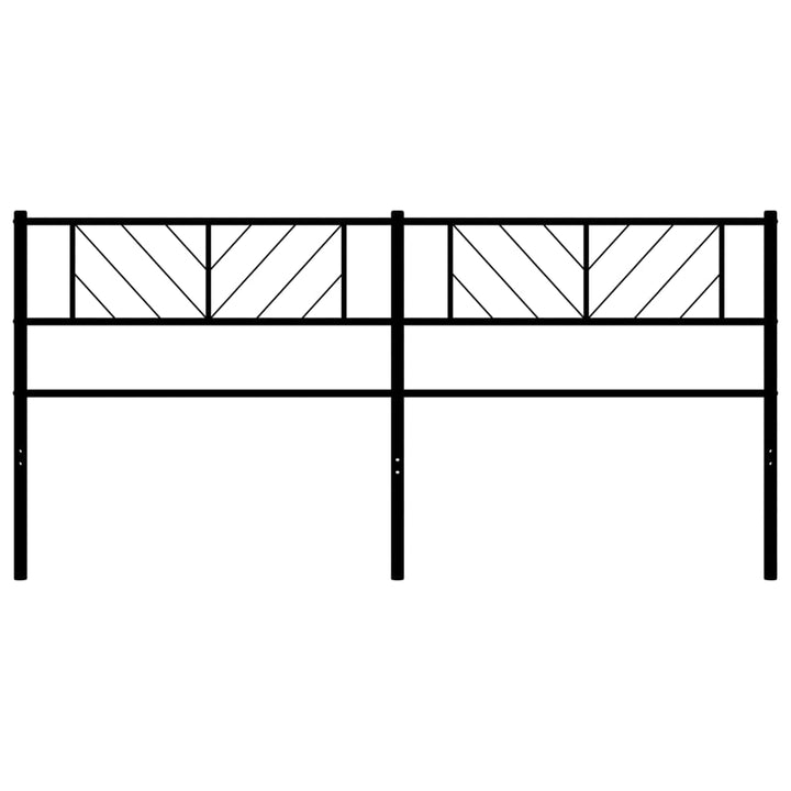 Hoofdbord 180 cm metaal zwart