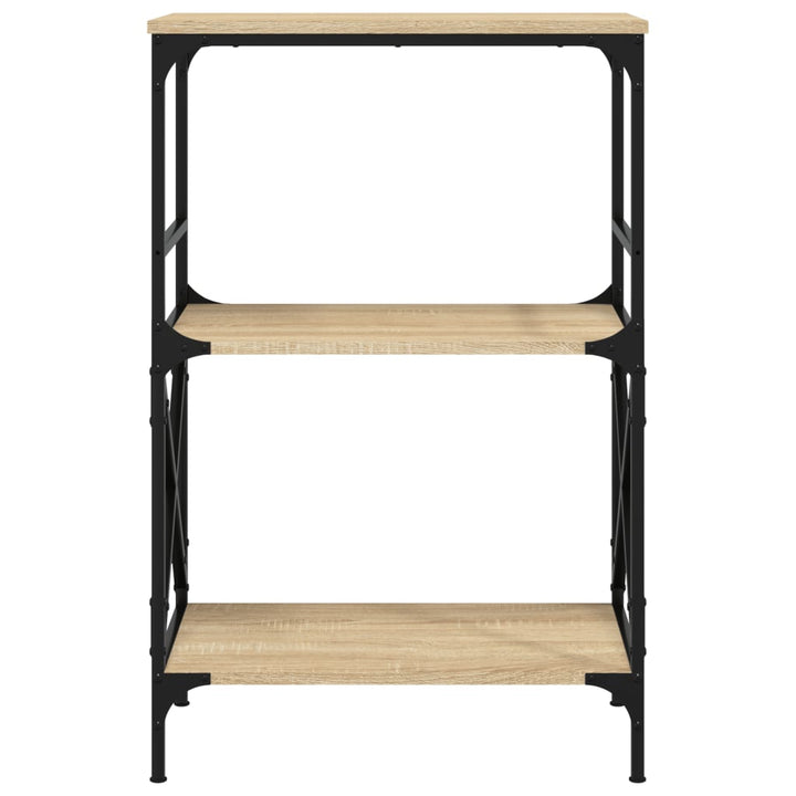 Boekenkast 3-laags 59x35x90,5 cm bewerkt hout sonoma eiken