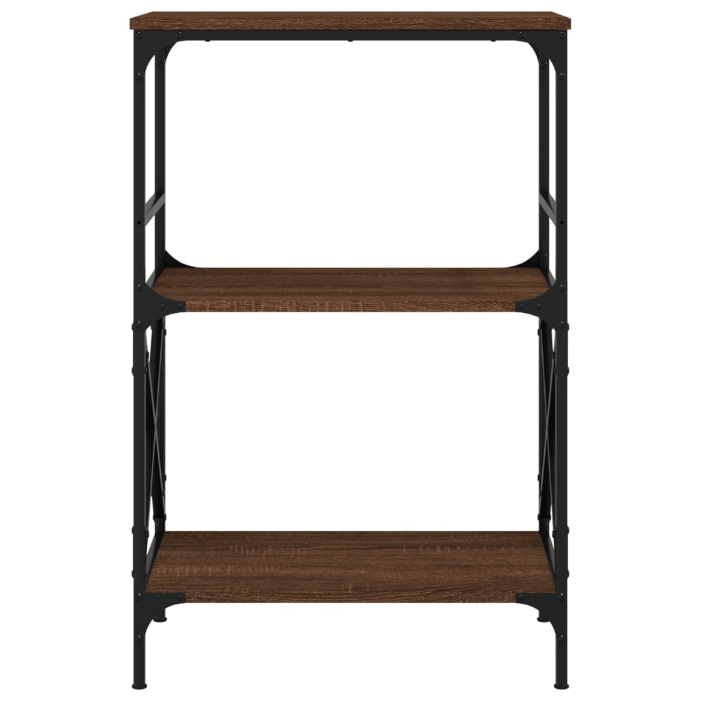 Boekenkast 3-laags 59x35x90,5 cm bewerkt hout bruineikenkleurig