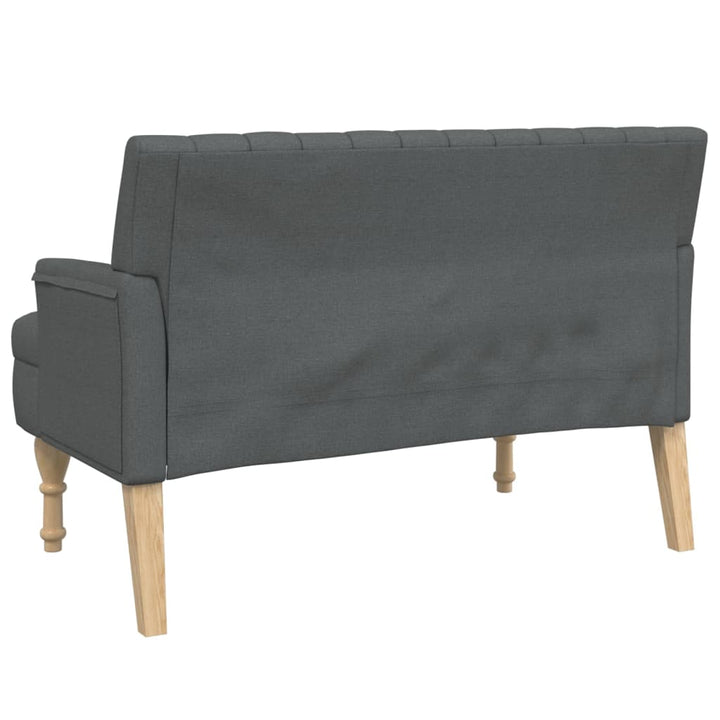 Bankje met kussens 113x64,5x75,5 cm stof donkergrijs