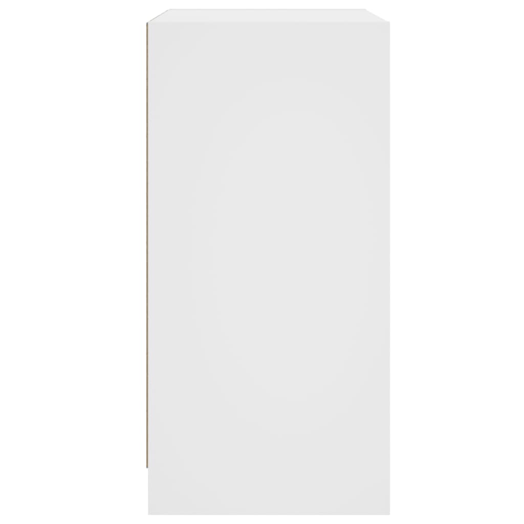 Bijzetkast met glazen deuren 68x37x75,5 cm wit