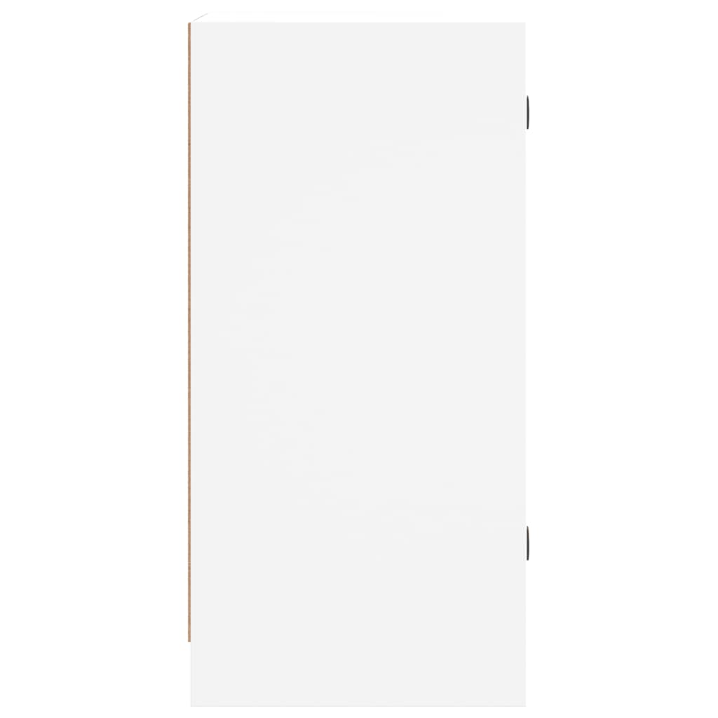 Bijzetkast met glazen deuren 35x37x75,5 cm wit