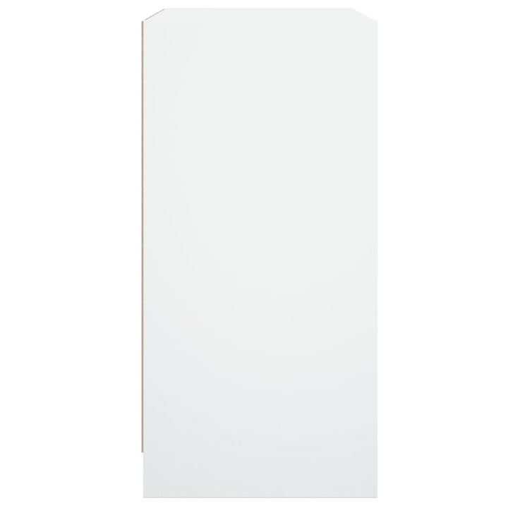 Bijzetkast met glazen deuren 68x37x75,5 cm wit