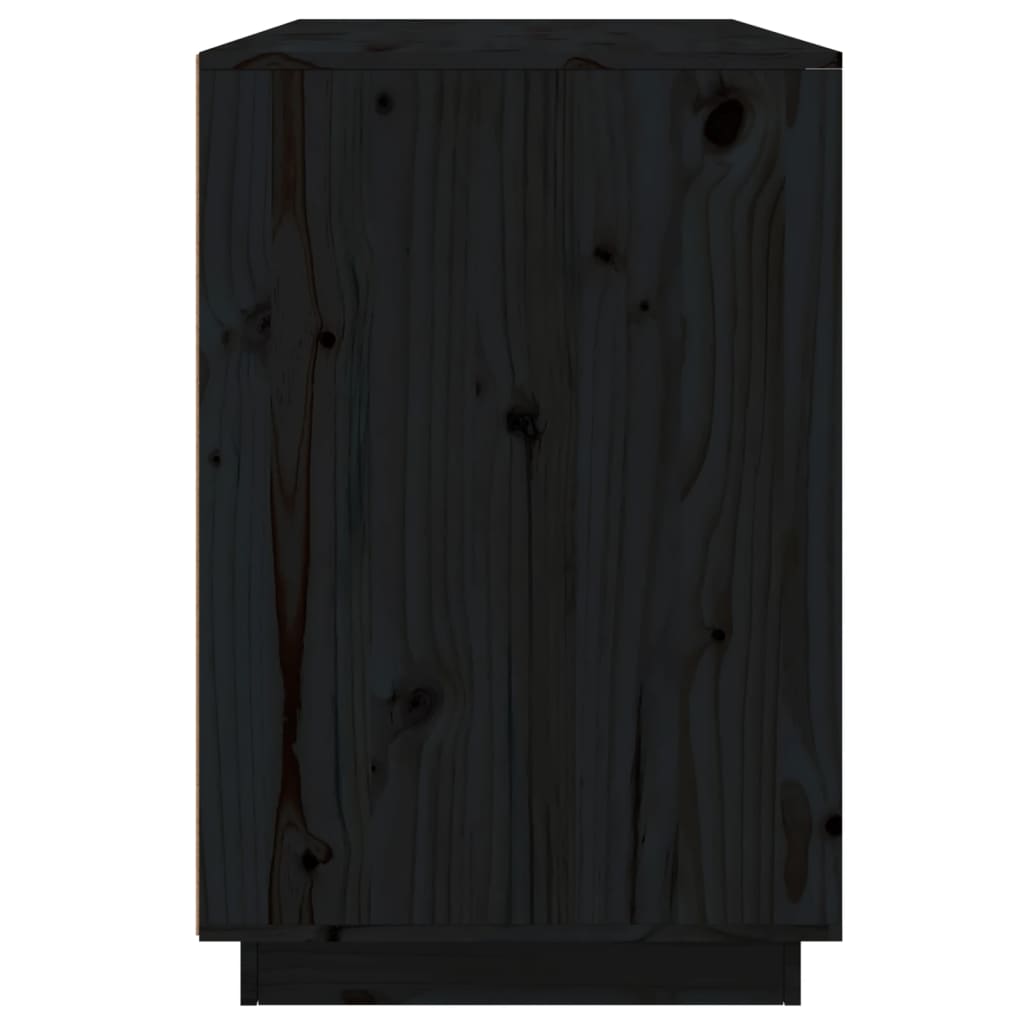 Bureau 140x50x75 cm massief grenenhout zwart