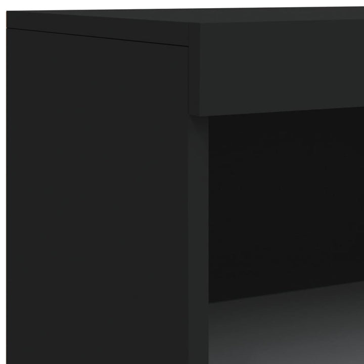 Dressoir met LED-verlichting 60,5x37x100 cm zwart
