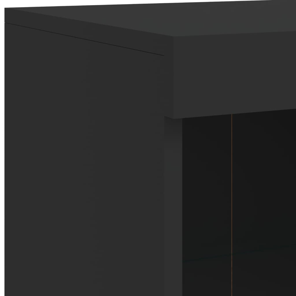 Dressoir met LED-verlichting 81x37x100 cm zwart