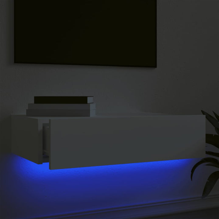 Tv-meubel met LED-verlichting 60x35x15,5 cm wit