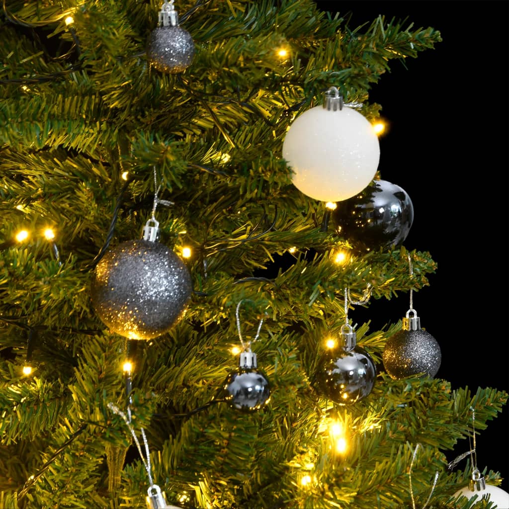 Kunstkerstboom met scharnieren 150 LED's en kerstballen 150 cm