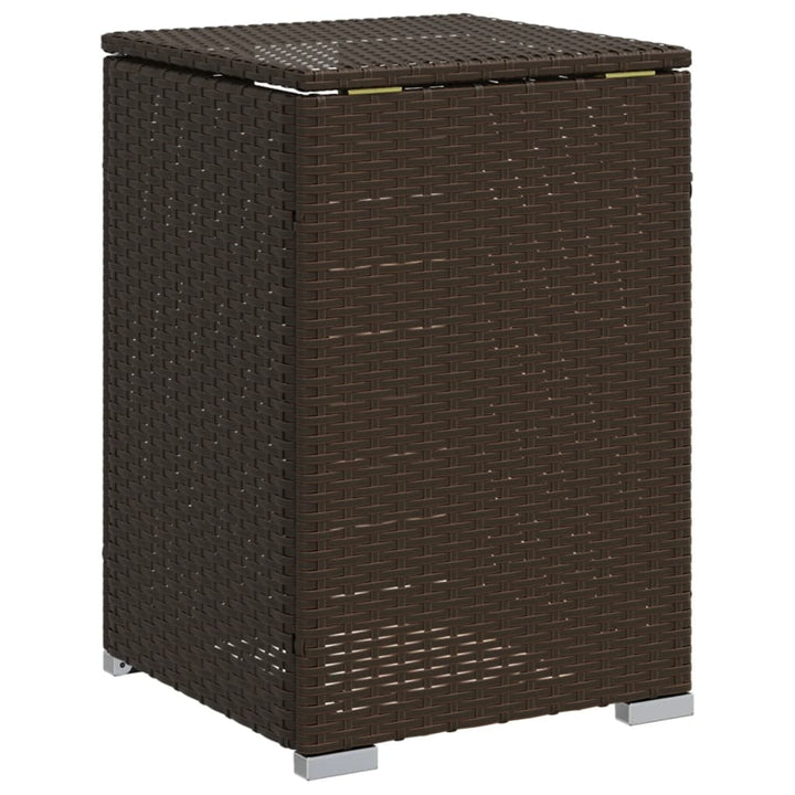 Afdekkast voor propaangasfles 40x40x60 cm Poly Rattan bruin