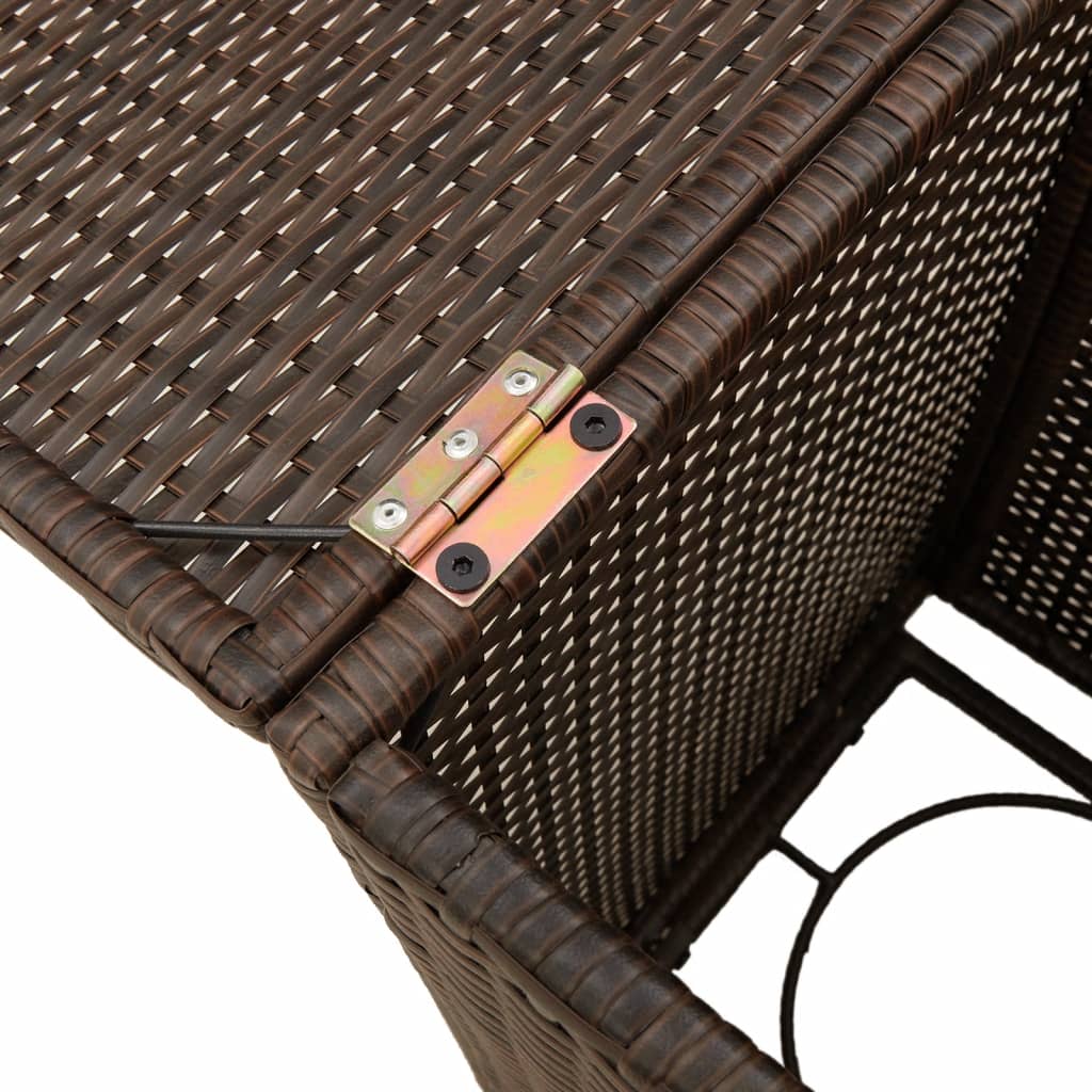 Afdekkast voor propaangasfles 40x40x60 cm Poly Rattan bruin