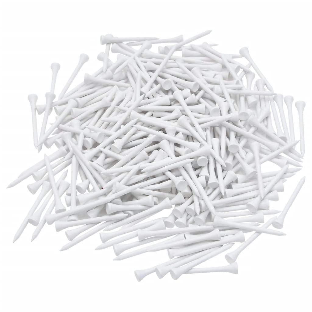 1000 st Golftees 83 mm bamboe wit