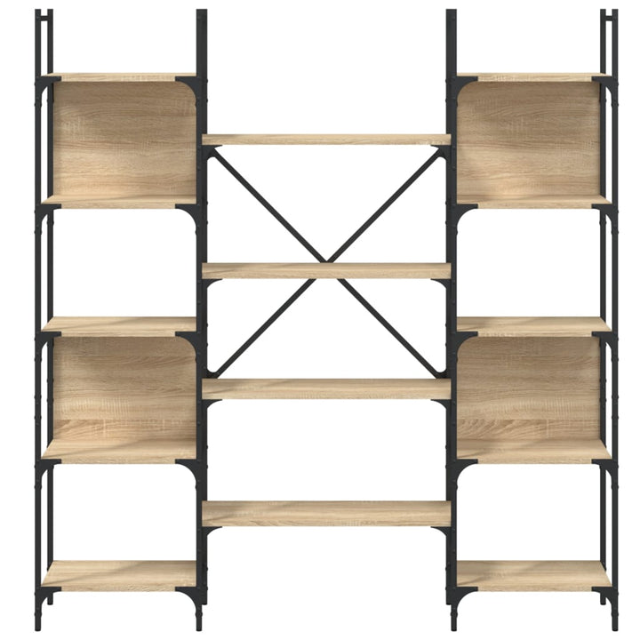 Boekenkast 155,5x24x166,5 cm bewerkt hout sonoma eikenkleurig