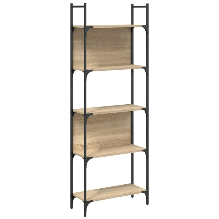 Boekenkast 5-laags 60,5x24x166,5 cm bewerkt hout sonoma eiken