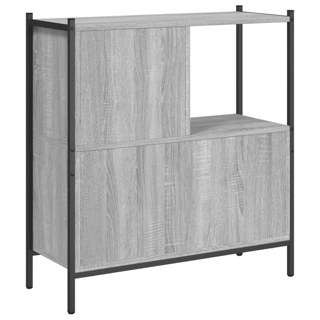 Boekenkast 72x28x77,5 cm bewerkt hout grijs sonoma eikenkleur