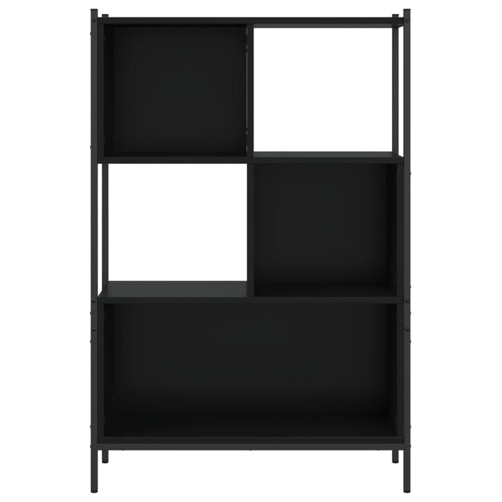 Boekenkast 72x28x109 cm bewerkt hout zwart