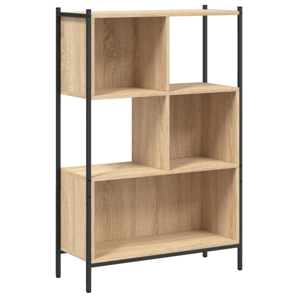 Boekenkast 72x28x109 cm bewerkt hout sonoma eikenkleurig