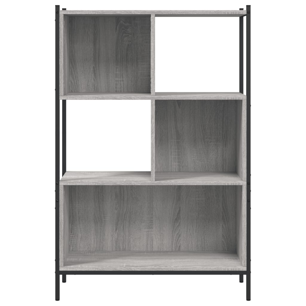 Boekenkast 72x28x109 cm bewerkt hout grijs sonoma eikenkleurig