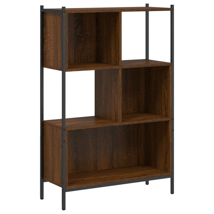 Boekenkast 72x28x109 cm bewerkt hout bruineikenkleurig