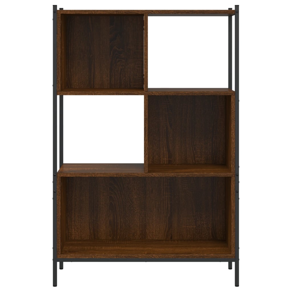 Boekenkast 72x28x109 cm bewerkt hout bruineikenkleurig