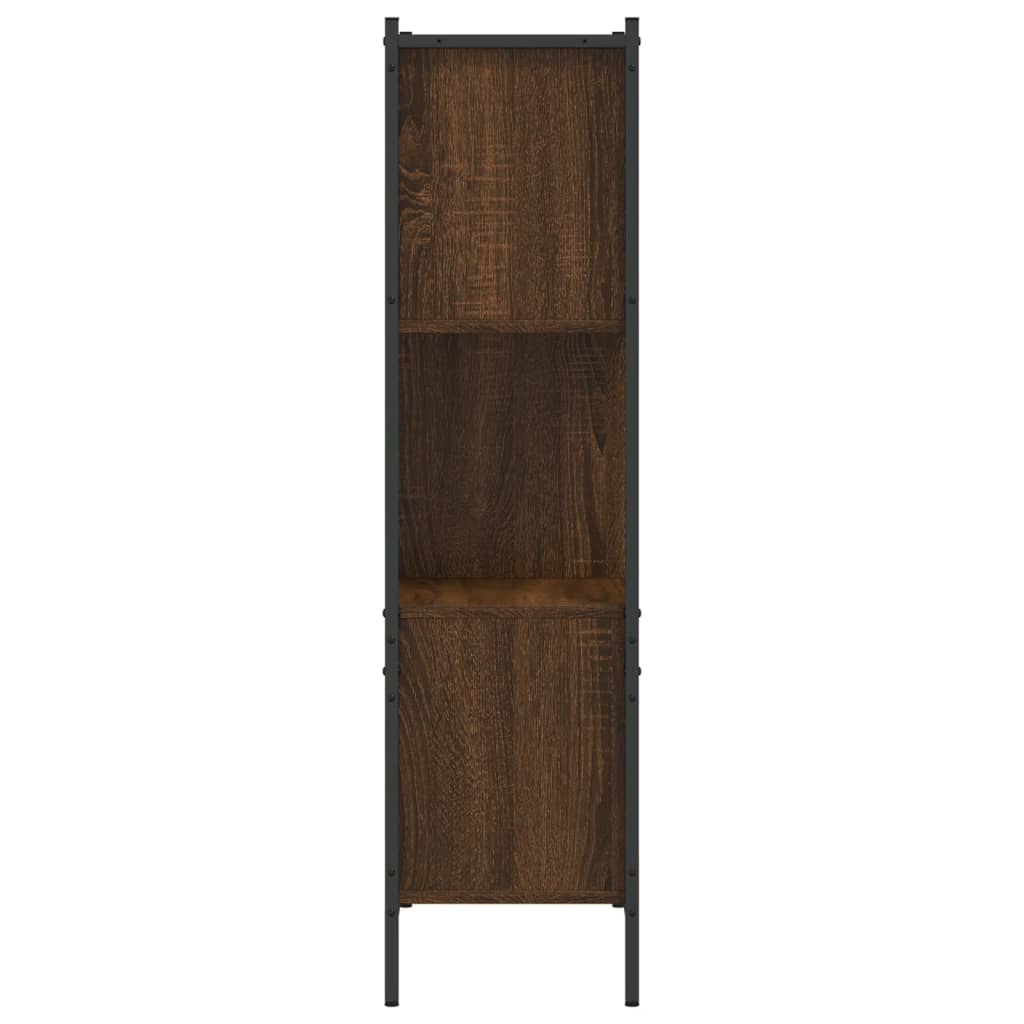 Boekenkast 72x28x109 cm bewerkt hout bruineikenkleurig