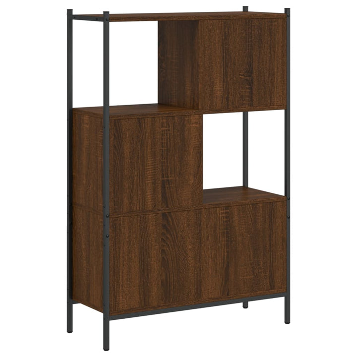 Boekenkast 72x28x109 cm bewerkt hout bruineikenkleurig