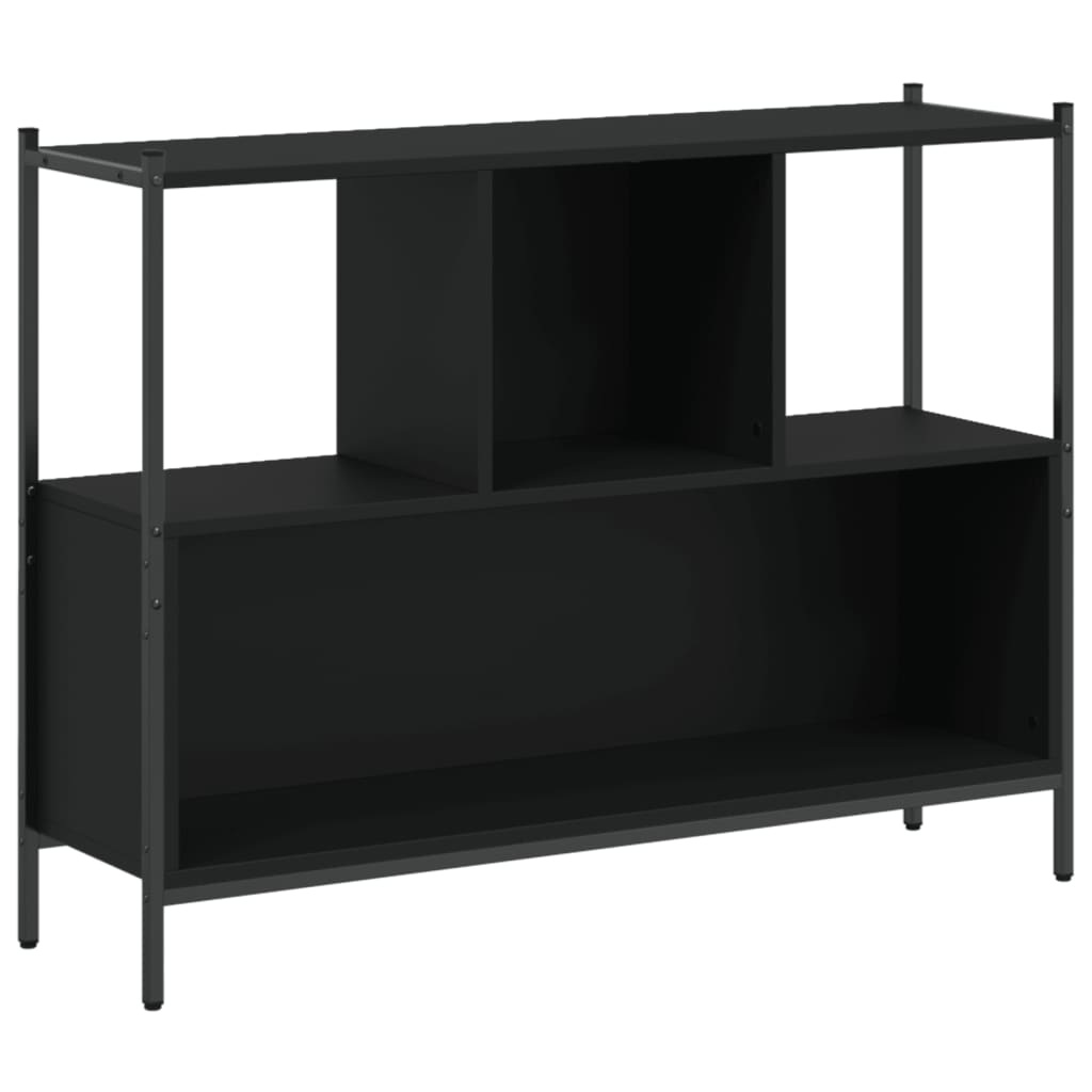 Boekenkast 102x28x77,5 cm bewerkt hout zwart