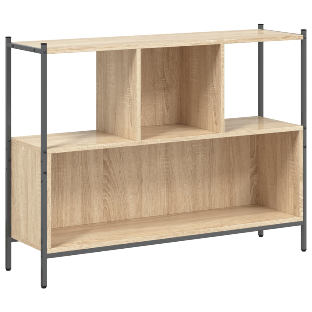 Boekenkast 102x28x77,5 cm bewerkt hout sonoma eikenkleurig