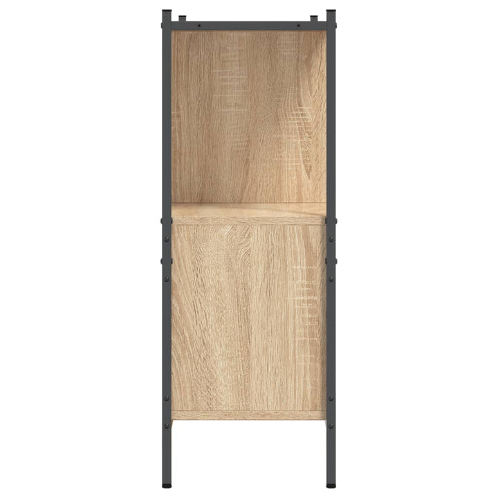 Boekenkast 102x28x77,5 cm bewerkt hout sonoma eikenkleurig