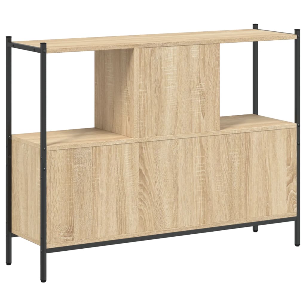 Boekenkast 102x28x77,5 cm bewerkt hout sonoma eikenkleurig